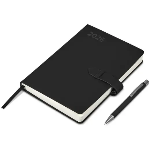 Altitude Enterprise A5 2026 Diary & Omega Pen Set Black